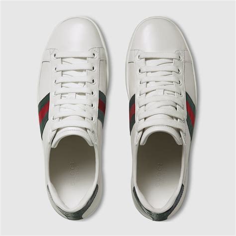 gucci ace leather low-top sneaker replica|gucci ace gg suede sneakers.